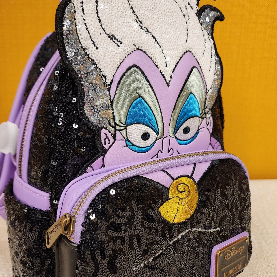Loungefly Disney Villains Ursula Sequin Little Mermaid 35th Mini Backpack NEW - Image 3 of 4