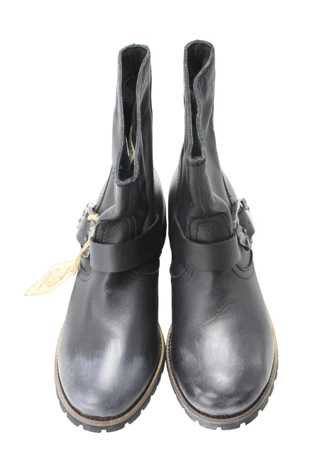 Diesel Blydge Botas Mujer EU 39 Cuero Hebilla Negro Motociclista Foto 4 de 4