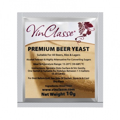 VinClasse Premium Bierbrauhefe - 10g Beutel - Homebrew Ale