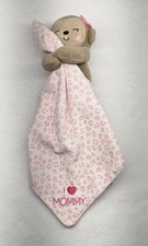 Carter  s Monkey Lovey I Love Mommy Pink Security Blanket Baby Girl