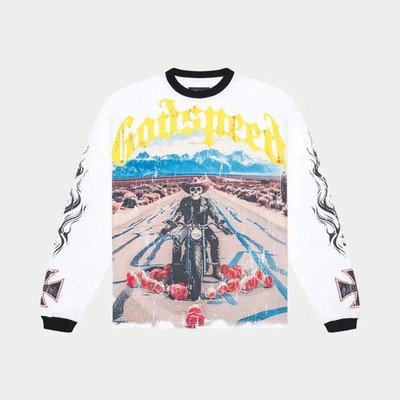 Godspeed Long Lonely Road Long Sleeve T-shirt (White/Black) | eBay