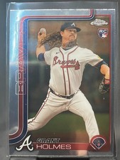 2025 Topps Chrome Base Grant Holmes RC Atlanta Braves #169