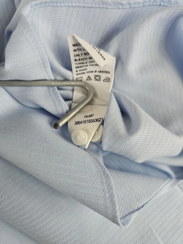 Red House Dobby Shirt Mens XL Blue Long Sleeve Button Up Non Iron 100% Cotton  - Image 4 of 4