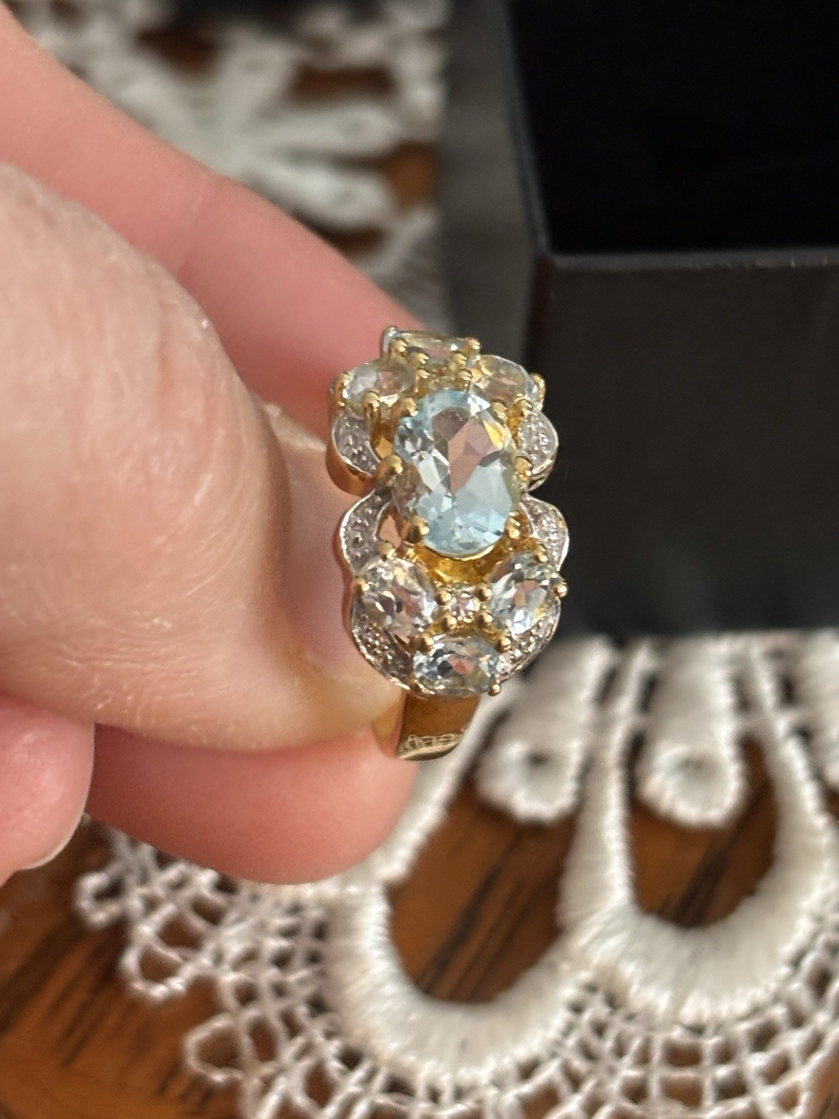 14K Gold Over Solid Sterling Silver Diamonds, 3.2… - image 4