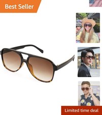 High Definition Non-Mirrored Aviator Sunglasses - Perfect for Outdoor Fashion