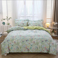 Green Floral Duvet Cover Set King Size 100 Egyptian Cotton Bedding Set Farmhous