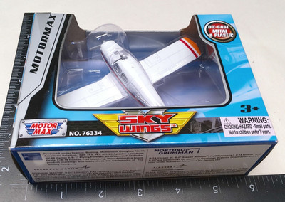 Piper Cherokee Prop Plane Diecast Motor Max Sky Wings Series 76334 NEW Old Stock