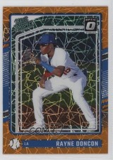 2024 Donruss Optic Rated Prospects Orange Velocity Prizm Rayne Doncon #141 0m7x