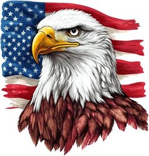 American Bald Eagle Car Sticker, Auto Die Cut Decal for Bumper Window Rear Panel