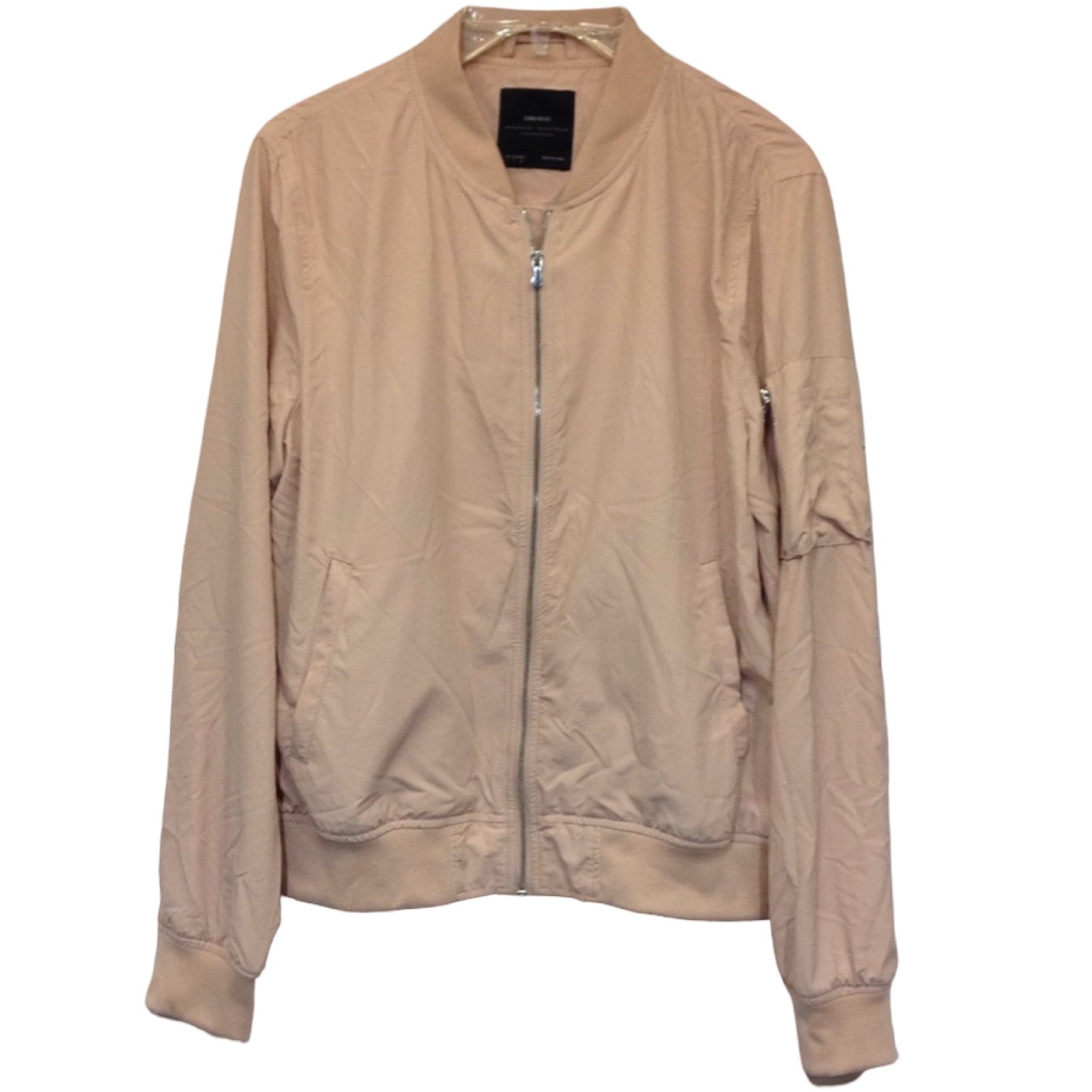Zara Basic Womens Lightweight Bomber Jacket In Du… - image 1