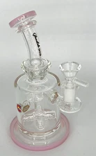 7" GLASSLAB 303 RIG BONG W/ 4 X PERCULATOR - COLORADO CERTIFIED GOLD PERFORMANCE