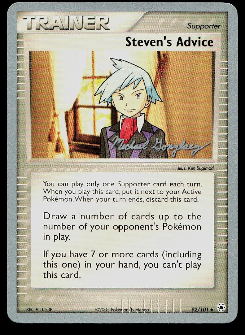 Pokemon Card Hidden Legends Steven's Advice 92/101 Uncommon