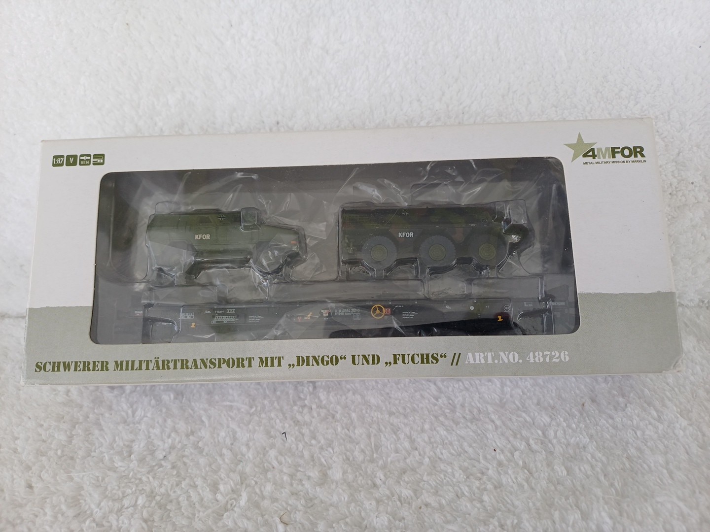 Märklin Marklin H0 48726 4MFOR DB Type Samms 709 Flat Car With Dingo & Fuchs