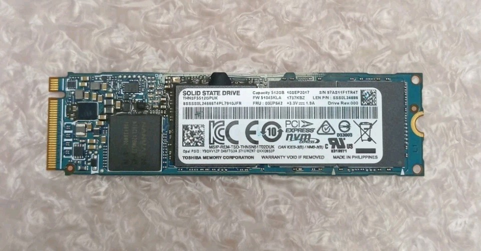 Toshiba 512GB SSD NVMe THNSF5512GPUK - TESTATO 97% SALUTE