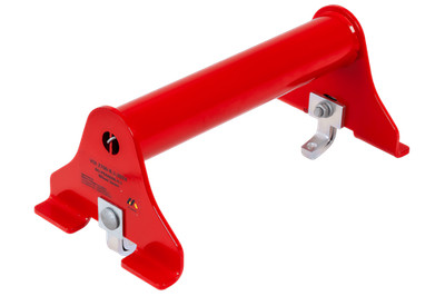 PRAMAR Radstopper rot VDI 2700 Radsicherung verstellbar für Abschleppwagen 4.5t