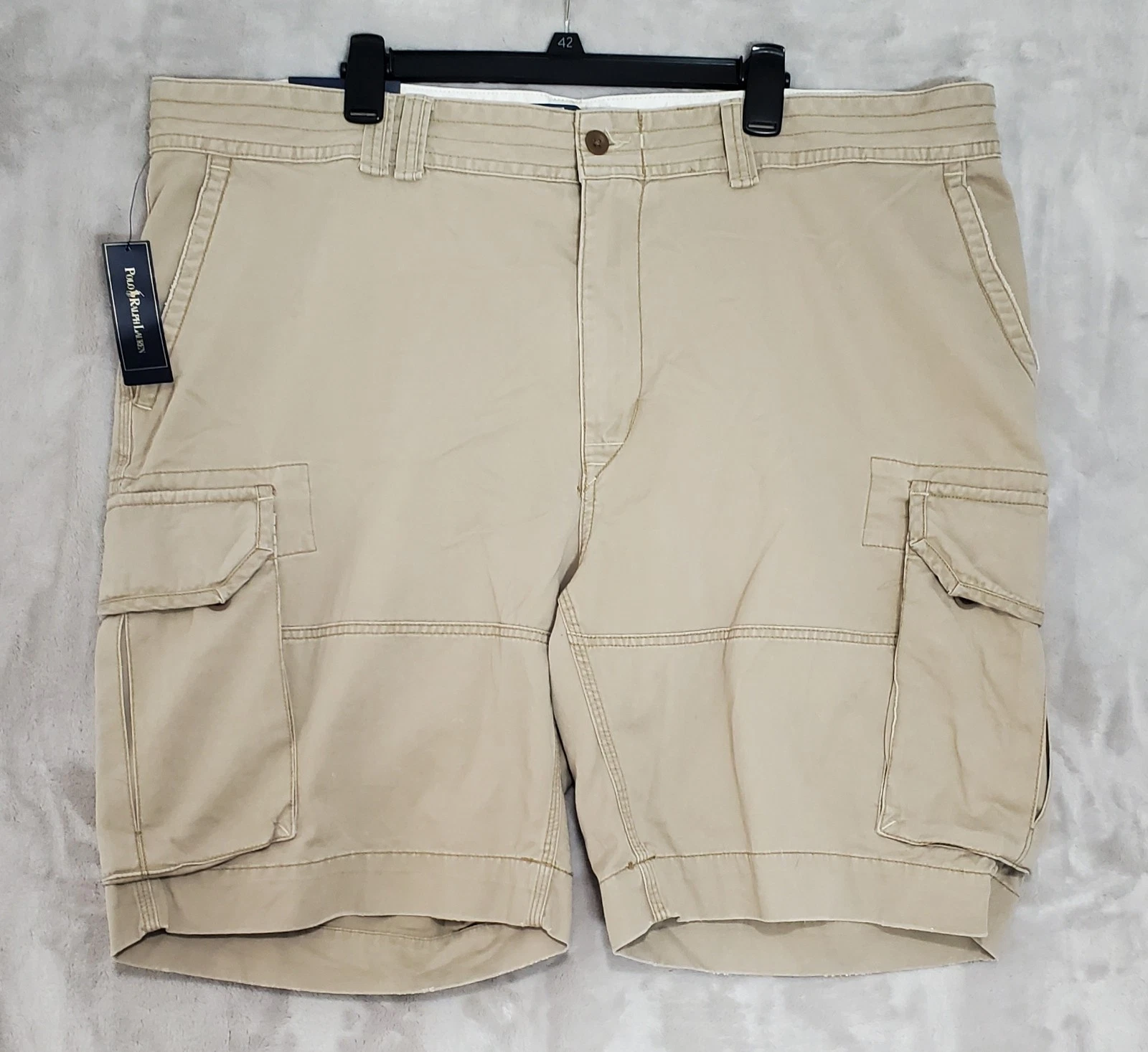 Polo Ralph Lauren Cargo Shorts Mens 46B Tan Gellar Classic Fit Fatique Short NWT