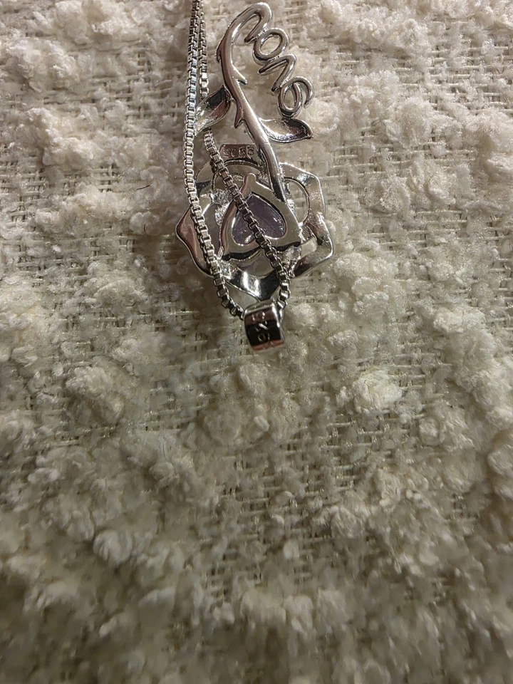 Conjunto de 2 pulseras de tenis de plata de ley 925 púrpura transparente circonita cúbica joyería regalo Foto 2 de 4