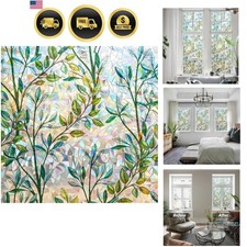 Window Privacy Film 3D Static Cling Window Film, No Glue Heat Control 96 U...