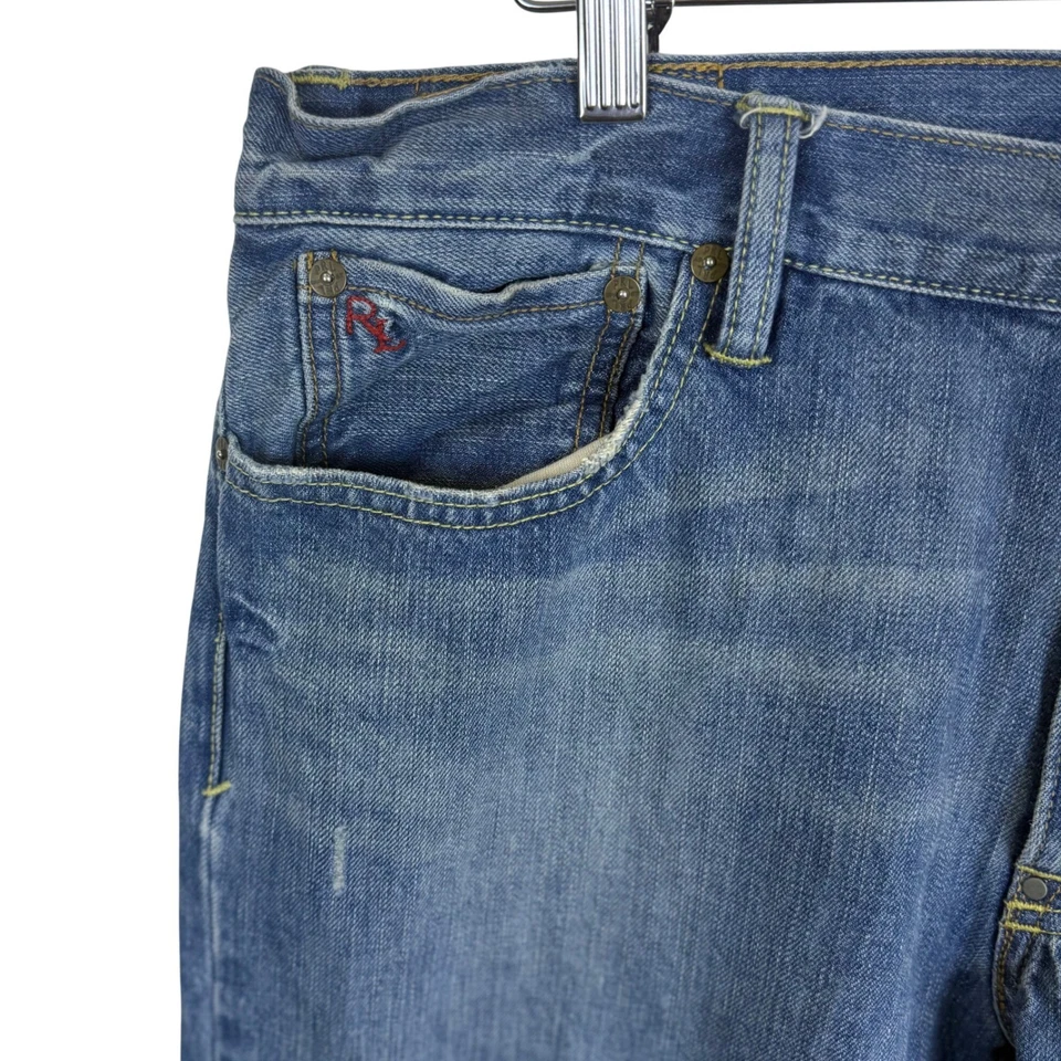 Polo Ralph Lauren Boot Cut Jeans Masculino 34x30 Azul Denim Ajuste Clássico - Imagem 4 de 4