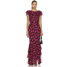 Rixo Rio in Vintage Rose Romantic Valentine Maxi Dress