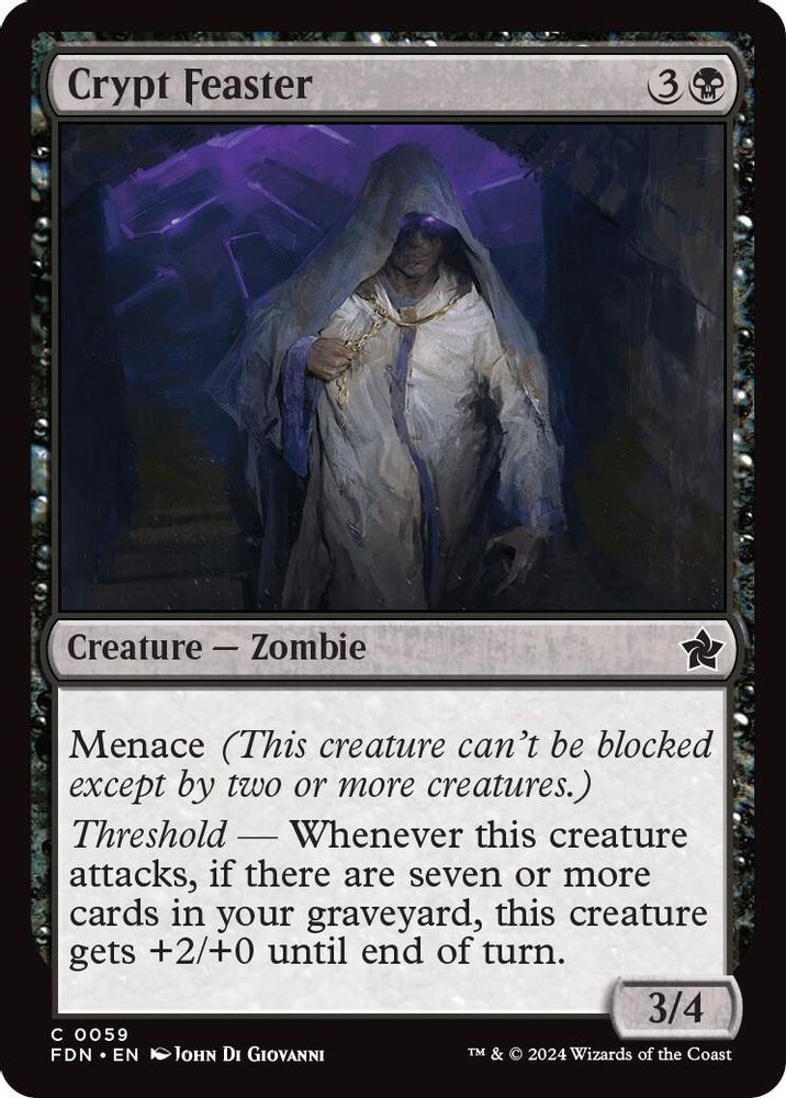 2024 Magic: The Gathering: Foundations - Crypt Feaster (#59, Common, Near Mint)