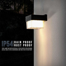 Image of LED Wall Light Black & White Aluminium Acrylic 9x11x8cm Warm White 7W Adjustable