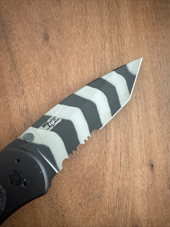 Tanto dentado a rayas Kershaw Blur Tiger Foto 3 de 4