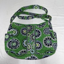 Vera Bradley Green Floral Shoulder Bag EUC No Issues Beautiful