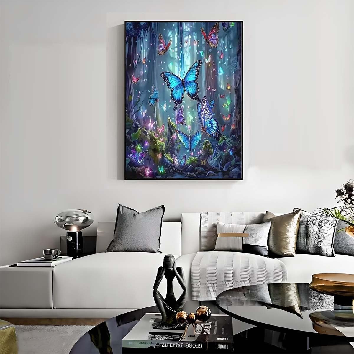 Butterfly Diamond Art Kits for Adults,5D Diamond Painting Kits for Butterfly For