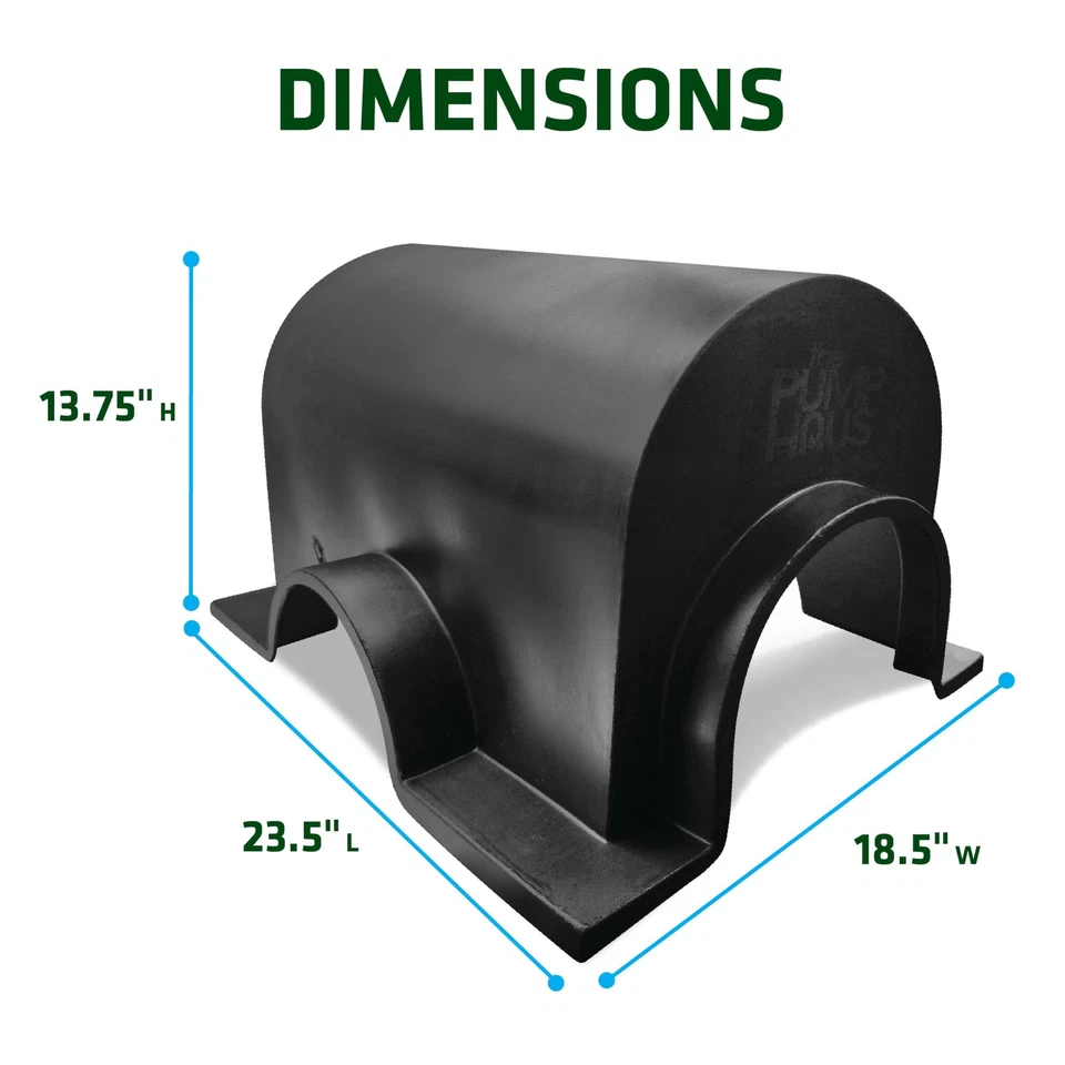 Cubierta de bomba sobre el suelo PumpHaus, resistente a los rayos UV, a prueba de óxido, amortiguación de sonido E... Foto 3 de 4