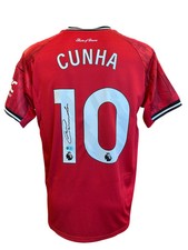MATHEUS CUNHA SIGNED 2025/26 MANCHESTER UTD HOME SHIRT (ACG CERT AG17299)