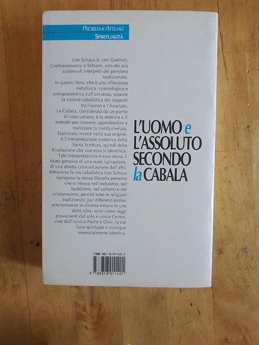 L'UOMO E L'ASSOLUTO SECONDO LA CABALA L. Schaya Rusconi 1999 - Foto 3 di 5