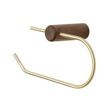 Wooden Tissue Holder Brass Toilet Holder Toilet Storage Accessory Roll 7486