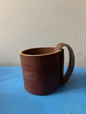 Go Fourth Goods ORIGINAL TRAVELER MUG Mason Jar Leather Handle Mocha USA Made
