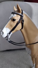 BLACK LEATHER BRIDLE WITH GRAZING BIT 4 LOUIS MARX THUNDERBOLT 1/6 SCALE HORSES
