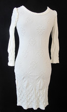 Chanel Dress Ladies Rayo/Nylon White Size 34 Made in France