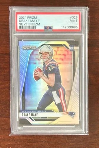 2024 PANINI PRIZM SILVER PRIZM #329 DRAKE MAYE ROOKIE RC PSA 9