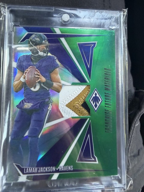 Panini 2024 Phoenix Lamar Jackson Ravens Franchise Future Material Green MEM /25