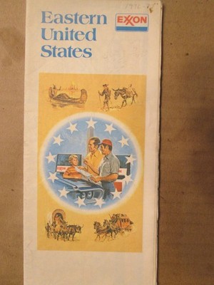 Exxon Road Map of Eastern United States 1976=77