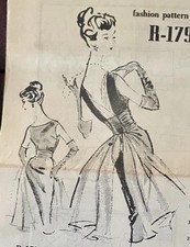 RARE Austine La Mar R-179 Mail Order EVENT Dress 1960s Vintage Sewing Pattern