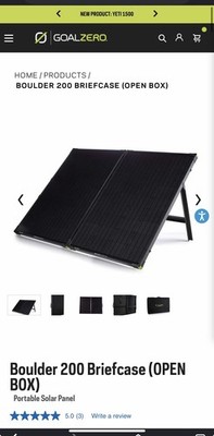 Goal Zero Boulder 200 Briefcase 200-WATT Foldable Portable Solar Panel MC4