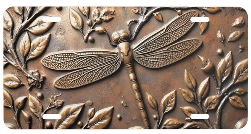 DRAGONFLY Aluminum License Plate Metal Plaque Decor 6x12 Inches Car Truck NEW