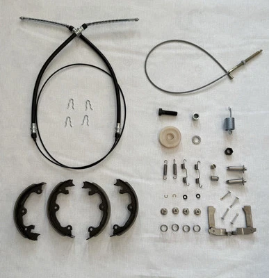 67-82 Corvette Emergency Parking Brakes Kit Complete kit cables shoes Deluxe - Image 1 of 4