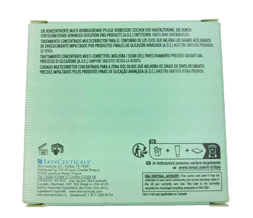 Skin Ceuticals A.G.E. Advanced Eye Sample 4 ml/0.13 fl oz [10 Pack] NIB - Image 2 of 3