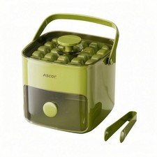 Double-Tier Frozen Cube Box Carry Handle Frozen Cube Storage Box Included Tongs
