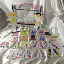 Melissa Doug Tops Tights Magnetic Dress-Up 2 Double Sided Wooden Doll Set