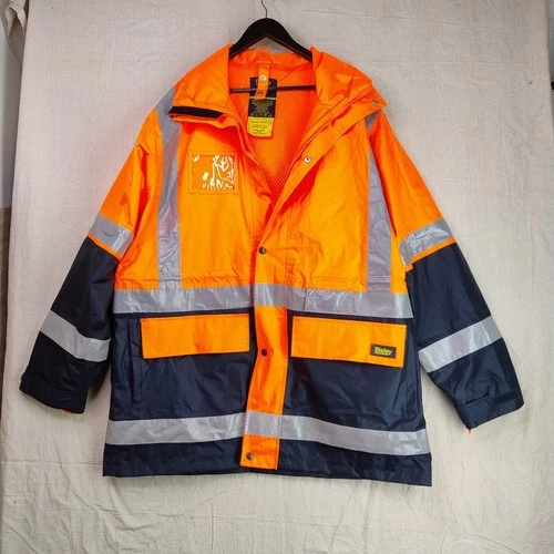 Bisley High Vis Heavy Duty Workwear Jacket Approved Standards Mens Size 2XL Poly video thumbnail