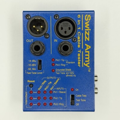 【TOFT SCO019 Red, Blue, Yellow 6個セット】 Swizz Army 6-In-1 Cable Tester Ebtech by Morley Audio/MIDI/RCA/TT