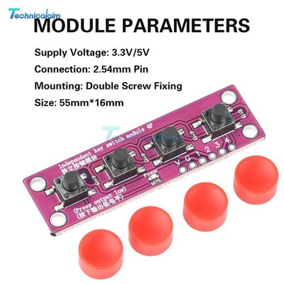Touch Four Button Switch Module For 51 Microcontroller Kit Development Board