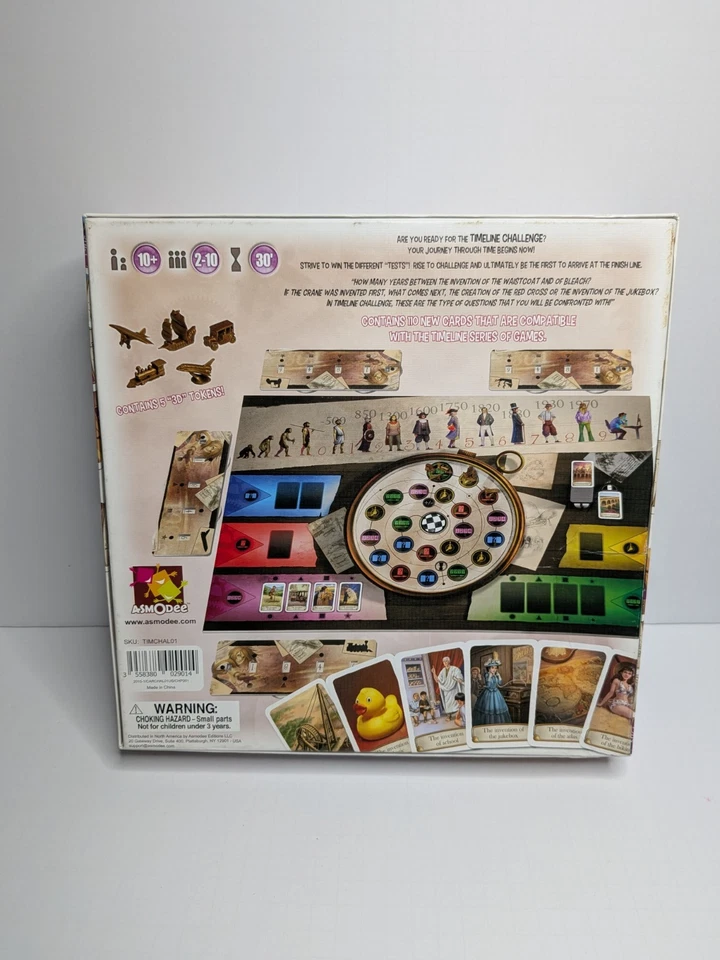 Timeline Challenge History Trivia Board Game Asmodee Games 100% COMPLETE - Image 2 of 4